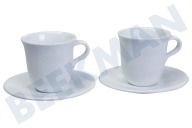 DeLonghi 5513283731 Kaffeeaparat DLSC309 Cappuccinotassen aus Porzellan geeignet für u.a. Warme Getränke