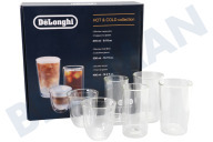 DeLonghi AS00004620 DLSC326 Kaffeemaschine Tassen geeignet für u.a. Set mit 6 Gläsern für heiße und kalte Getränke geeignet für u.a. Set mit 6 Gläsern