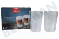 Melitta 6761118 Kaffeeaparat Tassen geeignet für u.a. 2er Set Latte Macchiato Gläser Doppelte Thermowand geeignet für u.a. 2er Set Latte Macchiato Gläser