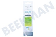 Philips HX6062/10  Zahnbürsten-Set geeignet für u.a. Sonicare W2 Optimal White Aufsteckbürsten, 2 Stück geeignet für u.a. Sonicare