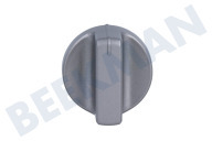 Zanussi 140075034029 Kochplatte Knopf geeignet für u.a. ZGH76524XS, EGS6404SX Gasknopf, grau geeignet für u.a. ZGH76524XS, EGS6404SX