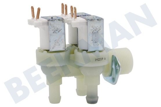 Miele Waschmaschine Einlassventil 3 fach, gewinkelt, dünn, 1x reduz.