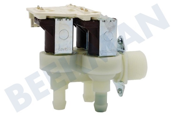 Alternative Waschmaschine Einlassventil 3-fach, gewinkelt, dünn, plus Steckerblock