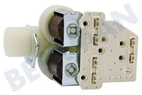 Alternative Waschmaschine Einlassventil 3-fach, gewinkelt, dünn, plus Steckerblock