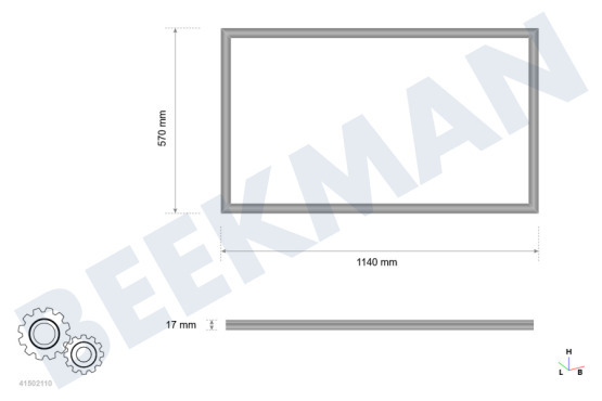 Grundig Kühlschrank 4669523000 Magnetdichtung