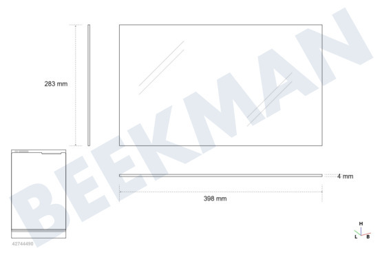 KitchenAid Kühlschrank Glasplatte