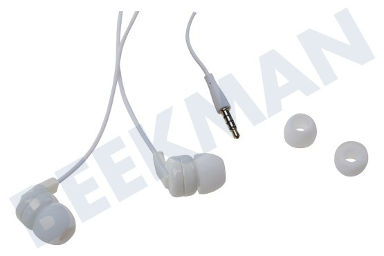 Sumvision  Stereo-Kopfhörer In-Ohr mit Aufnahmetaste, Weiß