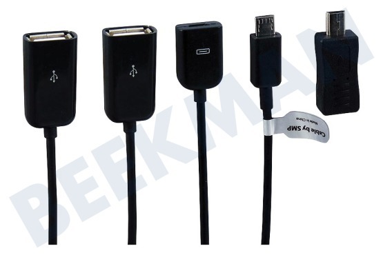 Hyundai  OTG-Kabel Micro-USB (M) auf  2x USB-A und 1x Micro-USB (F)