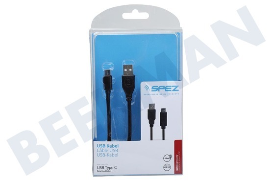 Spez  USB Kabel Typ A zuTyp C 180cm Schwarz