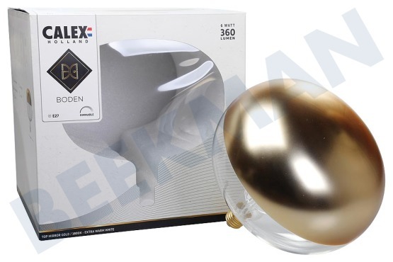 Calex  2101000300 LED XXL Cobble Top Kopfspiegel Gold 6 Watt, E27