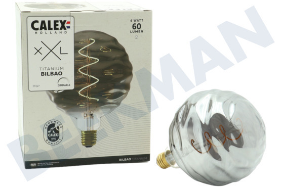 Calex  2101002100 Bilbao Titanium LED-Lampe 4 Watt, 2100K dimmbar