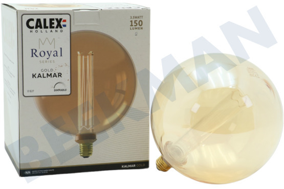 Calex  2101003700 Royal Kalmar LED-Lampe Gold E27 3,5 Watt, dimmbar