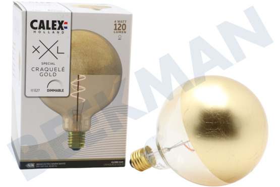 Calex  2001000700 Calex LED Vollglas Filament 4 Watt, E27 Spiegellampe Craquele Go