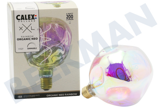 Calex  2101005100 XXL Organic Neo Rainbow LED-Lampe 4 Watt, 1800K dimmbar