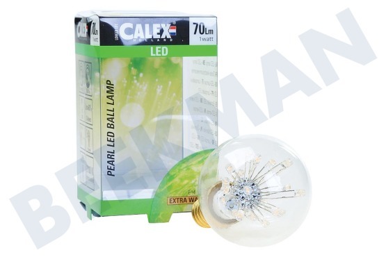 Calex  474458 Calex Pearle LED-Kugellampe 240V 1.0W E14 P45, 20 LEDs