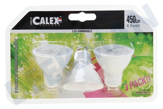 Calex  423562 Calex SMD LED Lampe GU10 240V 6,5 Watt 450 Lumen 2700K