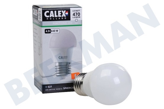 Calex  1301000901 LED Kugellampe 240V, 4,9 W, 470 LM, E27 P45, 2700 K