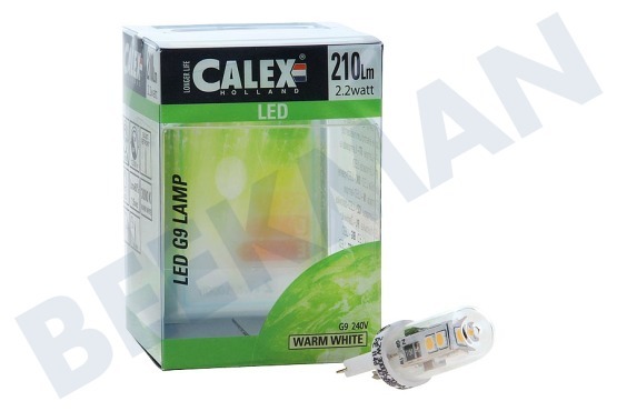Calex  473859 Calex LED G9 240V 2,2W 3000K 210lm Glasrohr