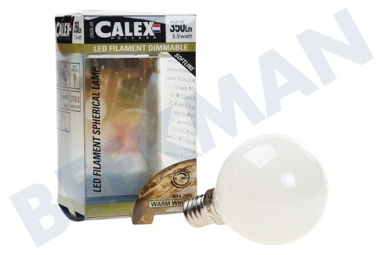Calex  474484 Calex LED Vollglas Filament Miniglobe 3.5W 350lm E14