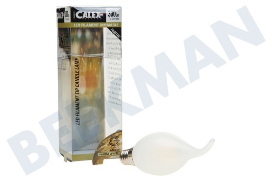 Calex  474495 Calex LED Vollglas Filament Tip Kerzenlampe Matt 3.5W 300lm
