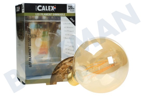 Calex  425464 Calex LED Vollglas Filament Globe-Lampe 240V 4W 320lm E27