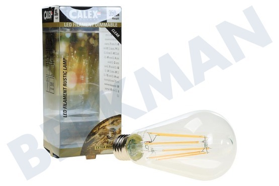 Calex  425404 Calex LED Vollglas Filament Lampe rustikal 240V 4W 350lm E27