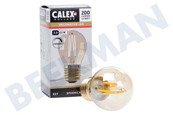 Calex  474486 Calex LED Filament Kugellamp 3.5W E27 G45 Dimmbar
