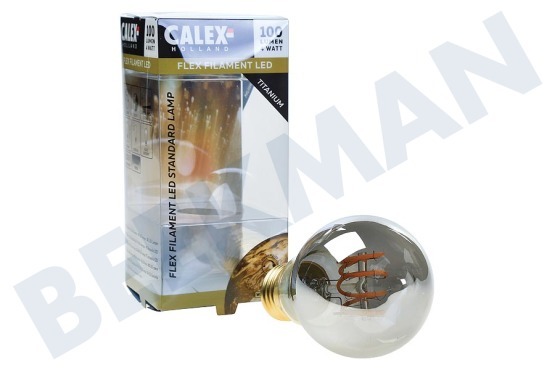 Calex  425733 Calex LED Vollglas Flex Filament 4W E27 Titanium A60DR