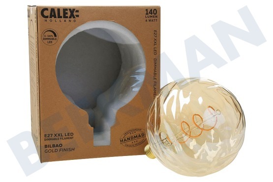 Calex  426022 Calex Bilbao Ledlampe 4W E27 Gold dimmbar