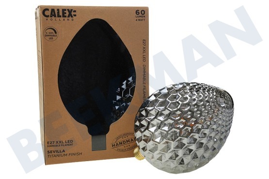 Calex  425984 Calex Sevilla Ledlampe 4W E27 Titan dimmbar
