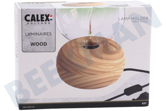 Calex  3001001700 Calex Tischlampe Rund Holz E27