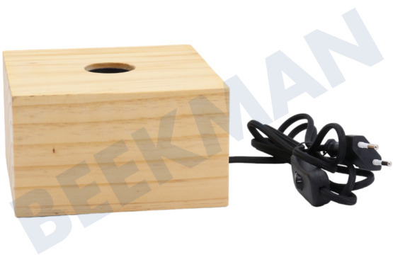 Calex  3001001800 Calex Tischleuchte Quadratisch Holz E27