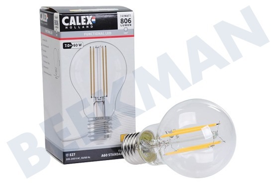 Calex  1101001301 LED Vollglas Filamant Standardlampe 7 Watt, 806lm E27