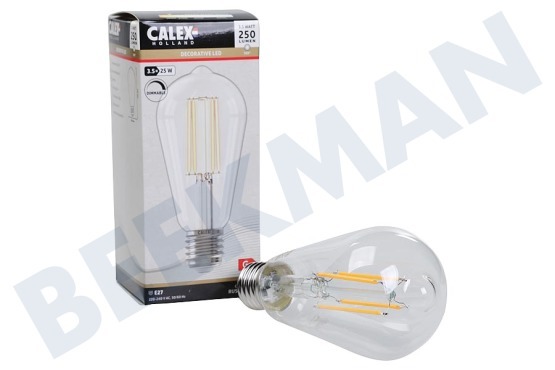 Calex  1101001600 LED Vollglas Filament Rustikallampe 3,5 Watt, E27