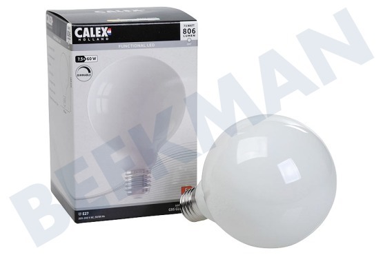 Calex  1101002900 LED Vollglas Filament Softline Kugellampe 7,5 Watt, E27