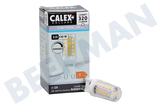 Calex  1301003100 Vollglas-LED-Lampe 220-240 Volt, 3W G9