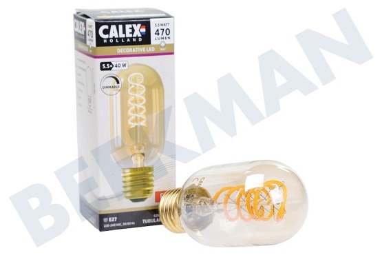 Calex  1001001800 Gold Flex Filament Tube T45 E27 5,5 Watt, dimmbar