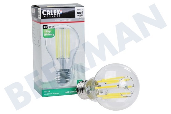 Calex  1101009300 High Efficiency Straight Filament klar E27 3,8 Watt