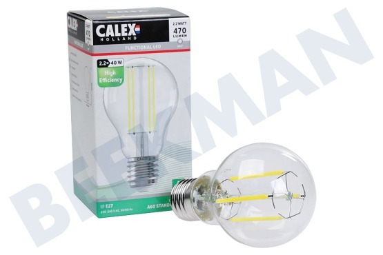 Calex  1101009200 High Efficiency Straight Filament klar E27 2,2 Watt