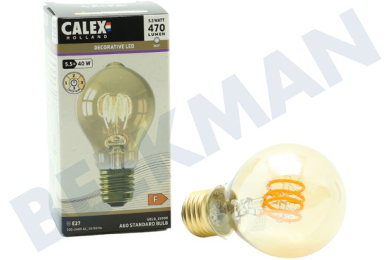 Calex  1001003200 LED Standard A60 Gold Flex Filament E27 5,5 Watt
