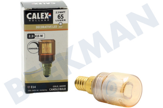 Calex  1201001500 LED Glasfaser T30x70 Gold SMD Dimmbar E14 2,3 Watt