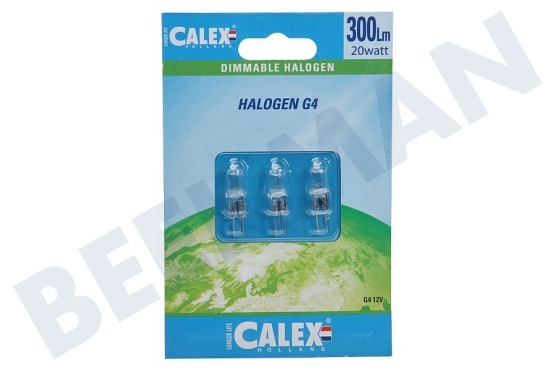 Calex  509616.03 G4 20W 12V 235lm Calex Halogenlampe  3er-Pack