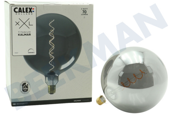 Calex  Kalmar Titanium LED-Lampe 5 Watt, dimmbar