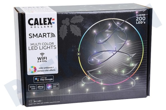 Calex  2801000200 Smart Weihnachtsbeleuchtung, RGB, 200 LEDs, 25 Meter