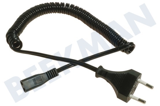 Braun  Kabel 2.5A 230V Spiralkabel schwarz 1.8M