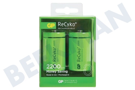 GP  LR20 ReCyko+ D 2200  - 2 wiederaufladbare Batterien
