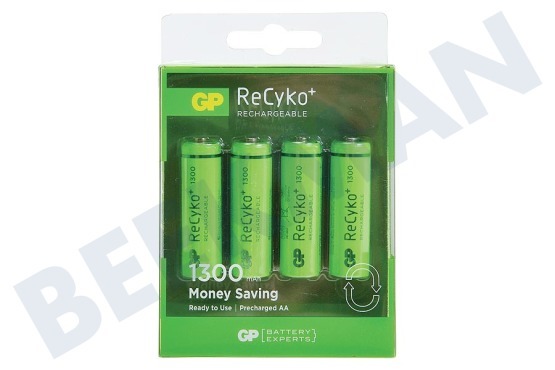 GP  LR6 ReCyko+ AA 1300 - 4 wiederaufladbare Batterien