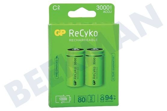 GP  LR14 ReCyko+ C 3000 - 2 wiederaufladbare Batterien