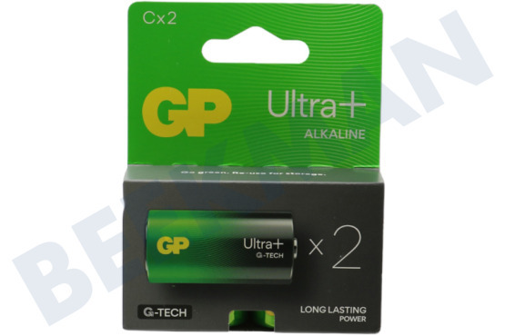 GP  LR14 C-Batterie GP Alkaline Ultra Plus 1,5 Volt, 2 Stück