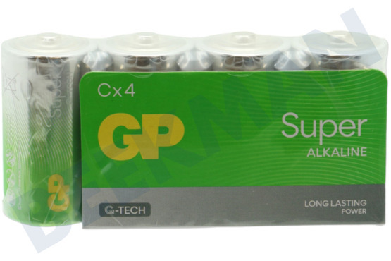 GP  LR14 C-Batterie GP Super Alkaline Multpack 1,5 Volt, 4 Stück